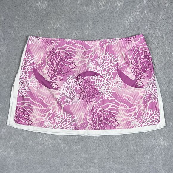 Vintage Nike Fit Dry Womens Medium Pink Pattern Tennis Skort Skirt W/Shorts - Picture 1 of 12
